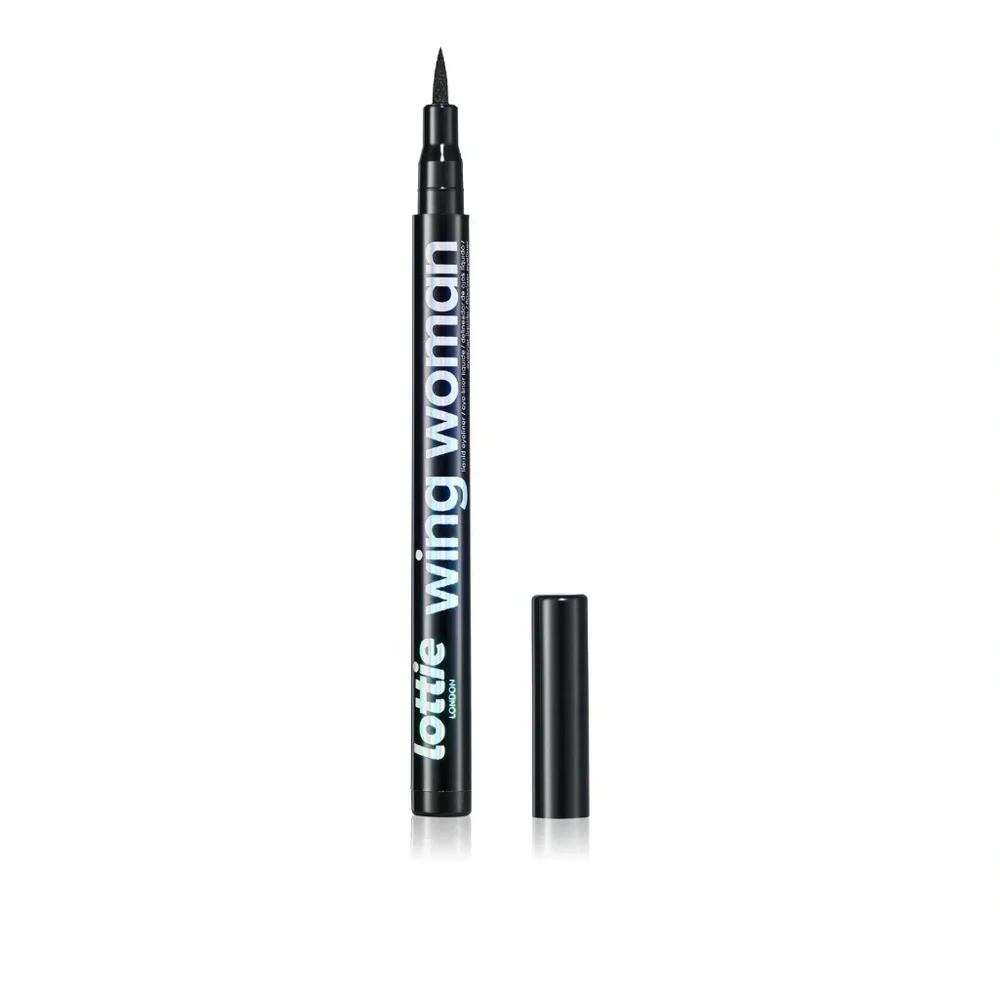 Lottie London Wing Woman Felt Tip Eyeliner 2 pack, Black, Full Size